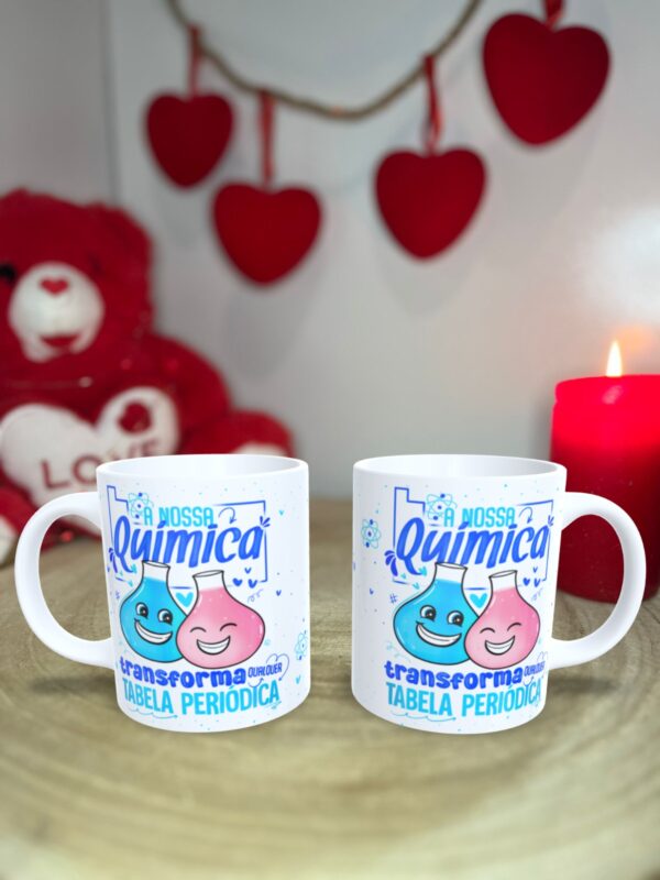 Caneca "A Nossa Química" – Amor que Combina