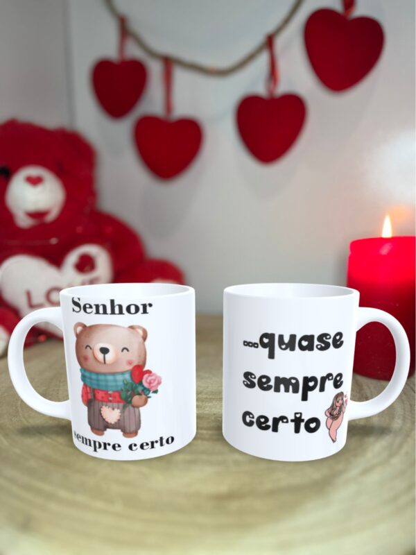 Caneca "Sr. Quase Certo" – O Amor (Im)Perfeito