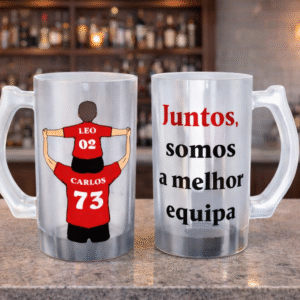 Caneca de Cerveja de Vidro Fosco - O Brinde Perfeito para o Dia do Pai
