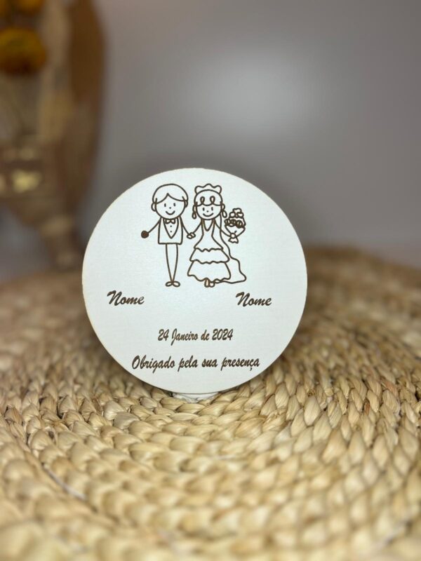 Íman Personalizável de Lembrança de Casamento – Amor que Fica para Sempre - Image 2