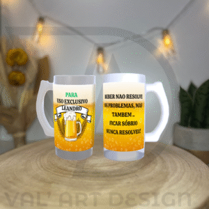 🍻 Caneca “Beber Não Resolve… Mas Também!” – Humor em Cada Gole