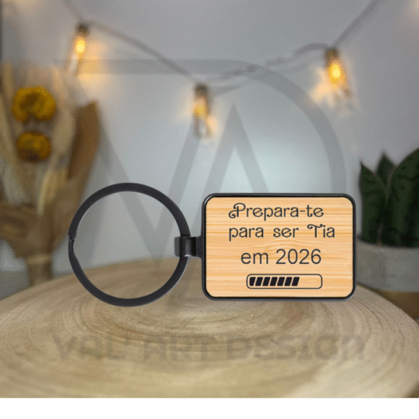 Porta-Chaves “Preparação para Ser Tia em 2026”