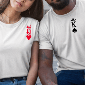 T-Shirt 100% Algodão – "Rei & Rainha”