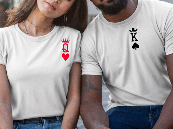 T-Shirt 100% Algodão – "Rei & Rainha”
