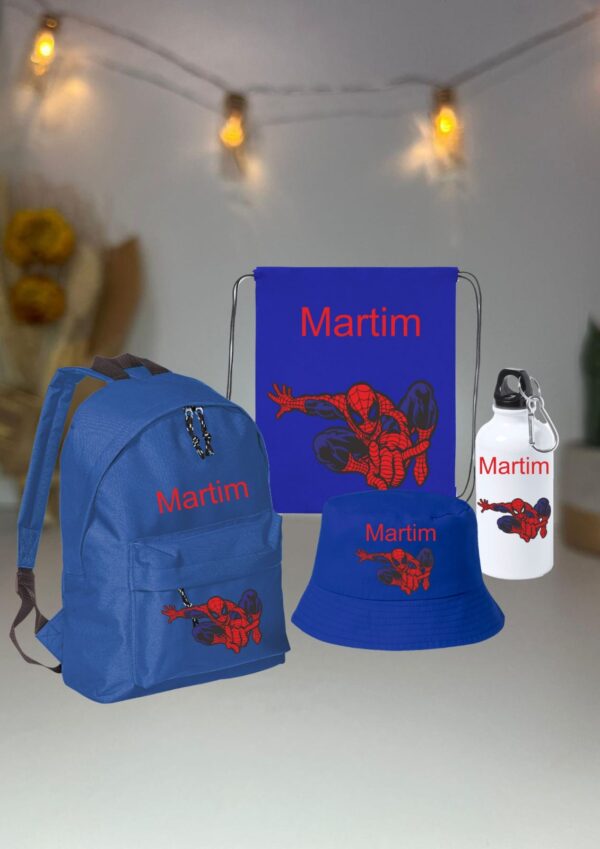 Kit Escolar Personalizado para a Pré-Escola – Mochila, Panamá, Garrafa e Saco - Image 3