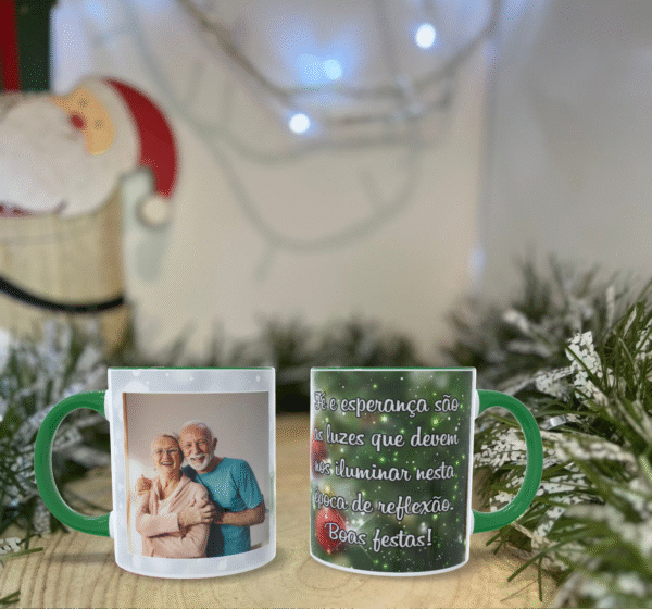 🎅 Caneca Personalizada de Natal – “Fé, Esperança e Boas Festas!” - Image 3