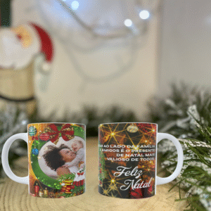 Caneca Personalizada de Natal com Fotografia e Mensagem – “O Presente Mais Valioso”
