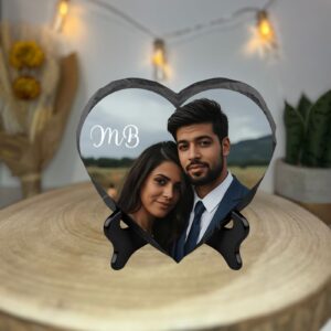 Ardósia em Forma de Coração – Amor e Elegância