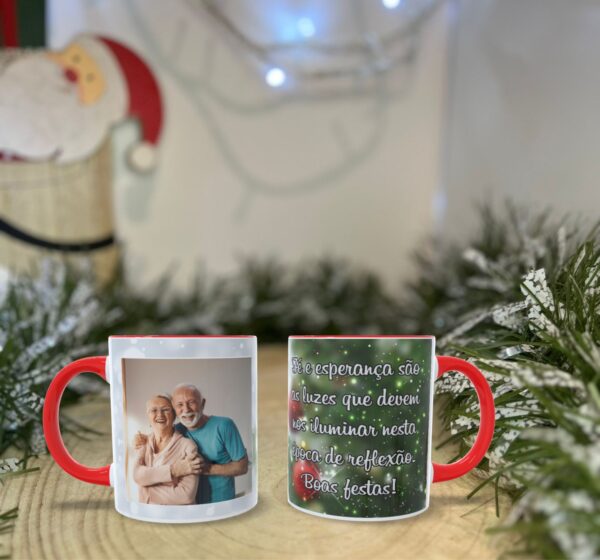 🎅 Caneca Personalizada de Natal – “Fé, Esperança e Boas Festas!” - Image 2