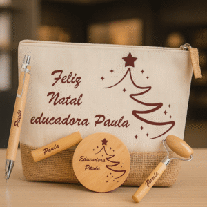 🎁 Conjunto Personalizado em Bambu – Presente Especial para Profissionais de Educação