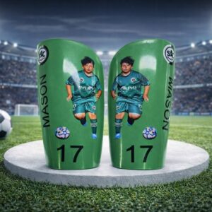 Caneleiras de Futebol Personalizadas – Design Exclusivo com Nome e Número