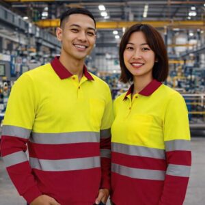 Polo Térmico de Alta Visibilidade Bicolor (SNAKE) com Manga Comprida e Bolso