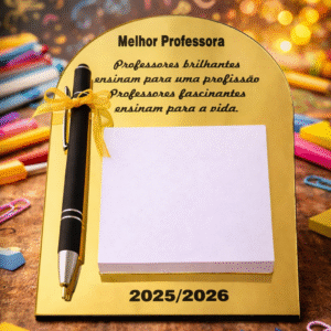 ✨🍎 Bloco de Notas Personalizado “Melhor Professora” – Ano Letivo 2025/2026