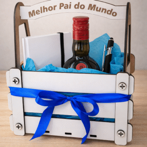 🎁💙 Cesta Presente “Melhor Pai do Mundo” – Especial Dia do Pai