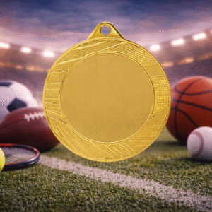 Medalha Clássica Texturizada  50 mm - Ouro / Prata / Bronze